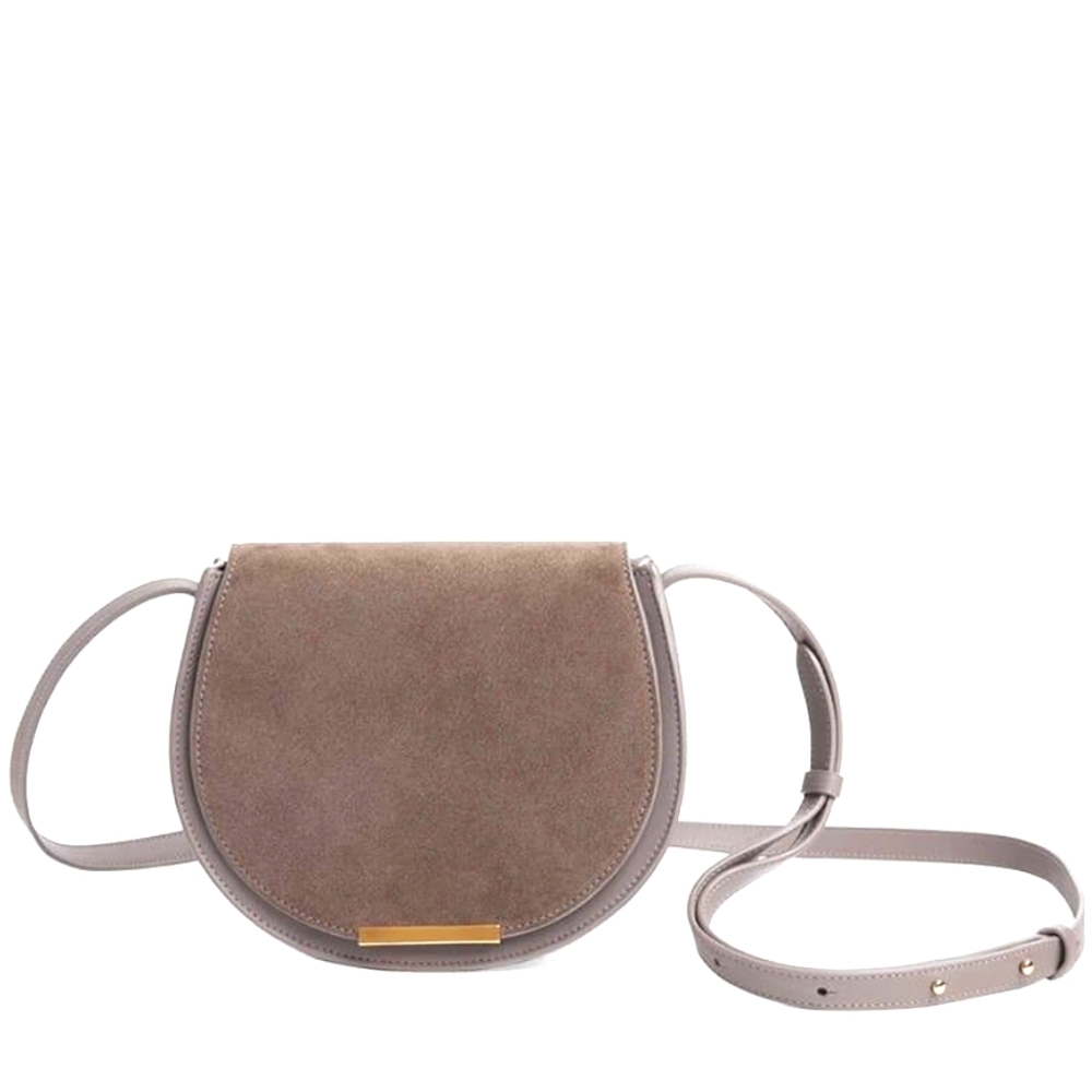 CUYANA Mini Saddle Crossbody Shoulder Bag 🩷 Clay Taupe Grey